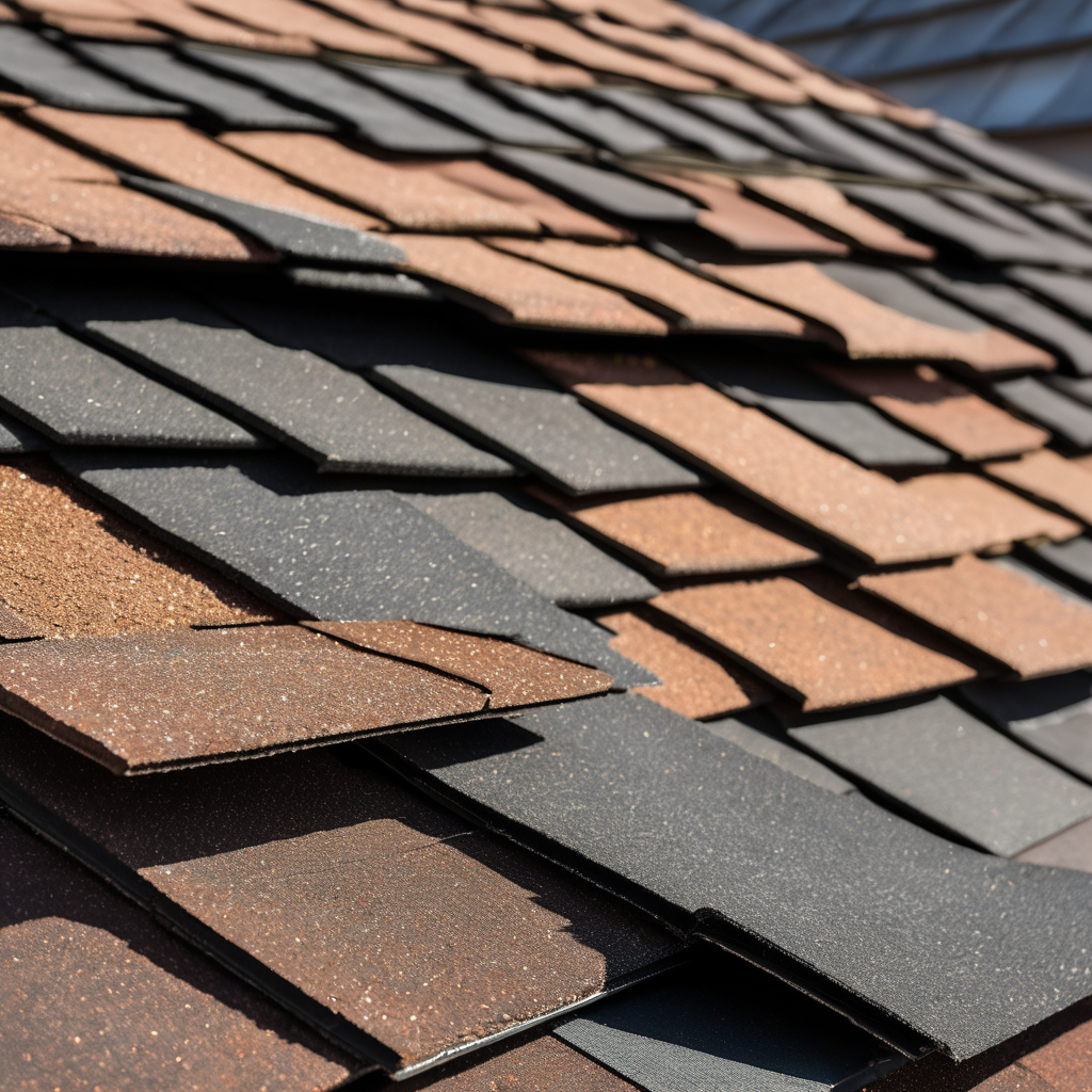 High-quality roofing materials displayed professionally